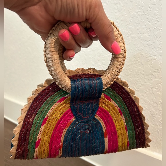 NWT Mexican Taco Straw Summer Clutch Purse - Picture 4 of 4